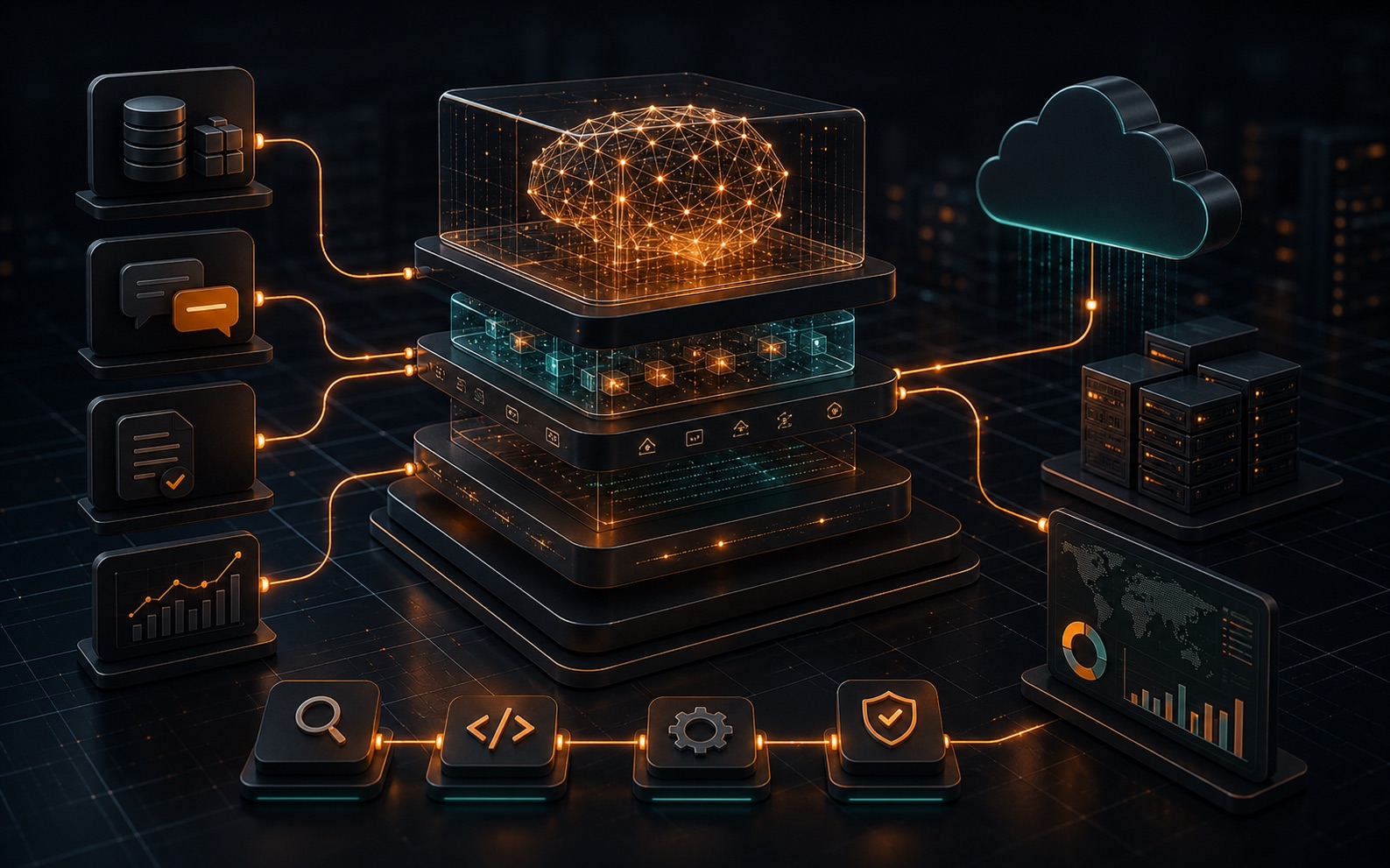 Enterprise AI delivery architecture visual